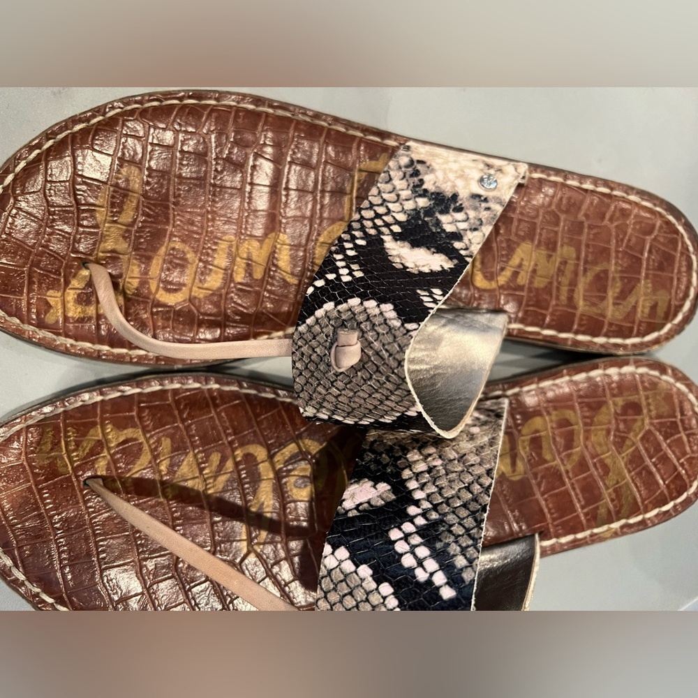 Sam Edelman faux snakeskin sandals size 8.5